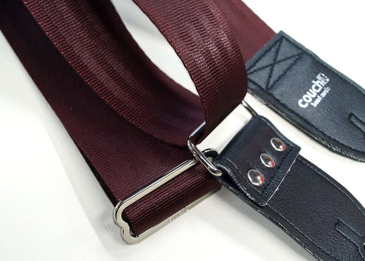 Couch Maroon Seatbelt Guitar Strap - SB003