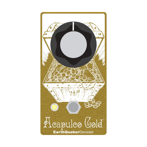 Earthquaker Devices Limited Edition White and Gold Acapulco Gold Distortion/Fuzz Guitar Effect Pedal