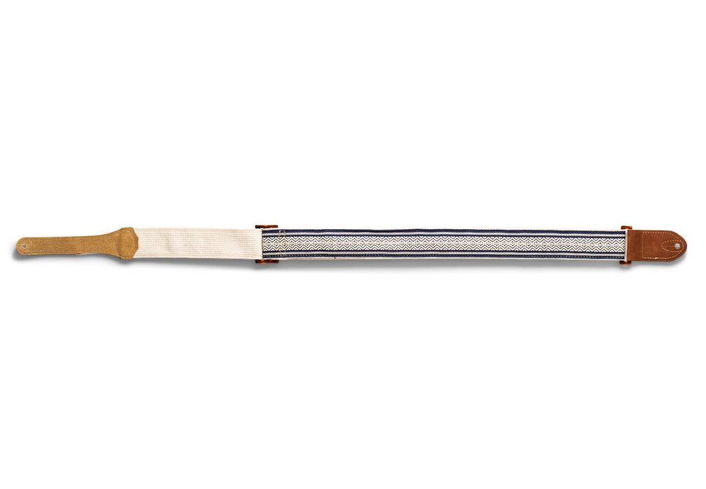 Taylor Academy Strap White/Blue Jacquard Cotton 2" 